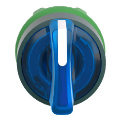 Harmony XB5 - tête bouton à manette lumineux - Ø22 - 3 pos fix - bleu - ZB5AK1363 Schneider Electric