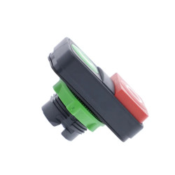 Harmony XB5 - tête bouton double touche - Ø22 - marqué - vert/rouge - ZB5AL7341 Schneider Electric