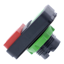 Harmony XB5 - tête bouton double touche - Ø22 - marqué - vert/rouge - ZB5AL7341 Schneider Electric