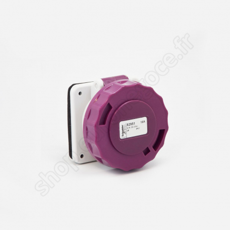 Industrial Plugs & Sockets  - 82951 - SOCLE PRISE ENC. DROIT 16A 2P