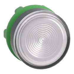 Harmony XB5 - tête bouton poussoir lumineux DEL - Ø22 - strié - blanc - ZB5AW313S Schneider Electric