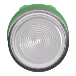 Harmony XB5 - tête bouton poussoir lumineux DEL - Ø22 - strié - blanc - ZB5AW313S Schneider Electric