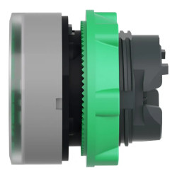 Harmony XB5 - tête bouton poussoir lumineux - Ø22 - col grise - vert - ZB5AW333C0 Schneider Electric