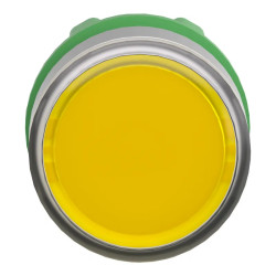 tête BP lumineux Ø22 jaune - ZB5AW383C0 Schneider Electric