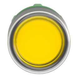 Harmony XB5 - tête bouton poussoir lum DEL - Ø22 - capuchonné - jaune - ZB5AW583 Schneider Electric