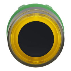 Harmony XB5 - tête bouton poussoir lum DEL - Ø22 - anneau - jaune - ZB5AW983 Schneider Electric