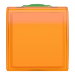 Harmony tête pour voyant - Ø22 - carré - cabochon lisse jaune - ZB5CV053 Schneider Electric