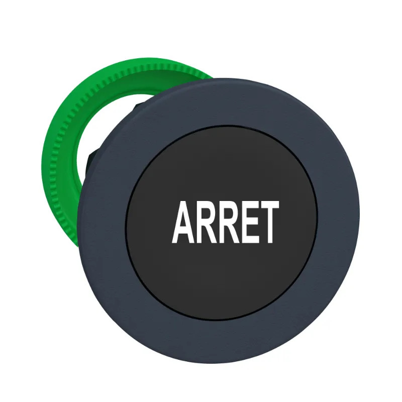 Harmony XB5 - tête bouton poussoir à impulsion - flush - marqué - noir - ZB5FA233 Schneider Electric