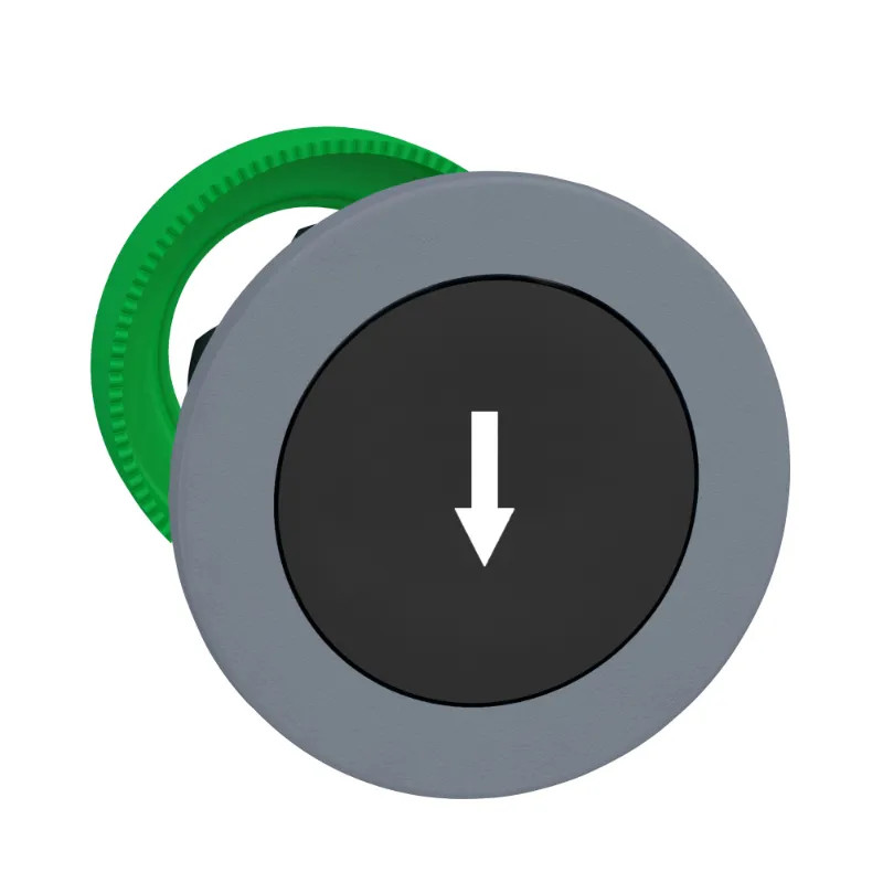 tête BP flush Ø22 marqué noir - ZB5FA335C0 Schneider Electric