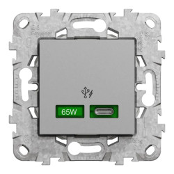 Chargeur USB C 65W Alu - NU501430 Schneider Electric
