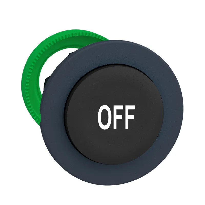 Harmony XB5 - tête bouton poussoir - flush - dépassant - marqué - noir - ZB5FL235 Schneider Electric