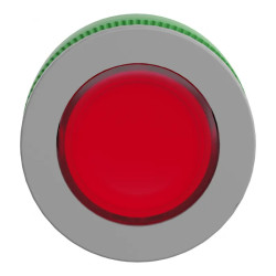 Harmony XB5 - tête voyant DEL - Ø22 - col flush grise - rouge - ZB5FV043C0 Schneider Electric