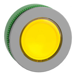 Harmony XB5 - tête voyant DEL - Ø22 - col flush grise - jaune - ZB5FV083C0 Schneider Electric