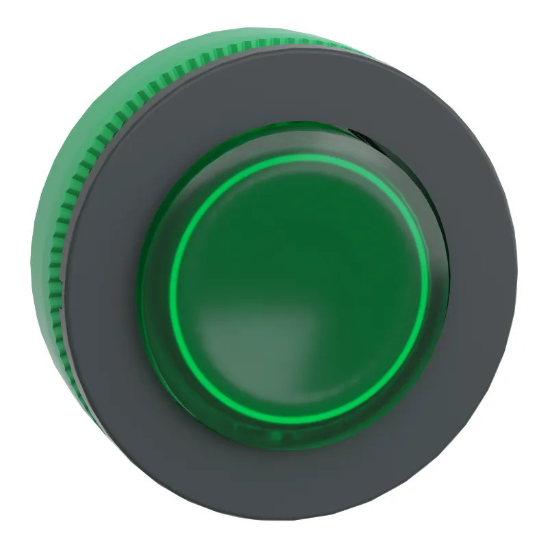Harmony XB5 - tête bouton poussoir lum DEL - flush - dépassant - vert - ZB5FW133 Schneider Electric