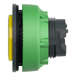 Harmony XB5 - tête bouton poussoir lum DEL - flush - dépassant - jaune - ZB5FW183 Schneider Electric