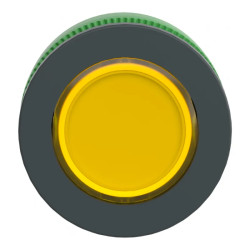 Harmony XB5 - tête bouton poussoir lum DEL - flush - jaune - ZB5FW383 Schneider Electric
