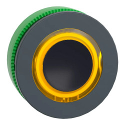 Harmony XB5 - tête bouton poussoir lum DEL - flush - anneau - jaune - ZB5FW983 Schneider Electric