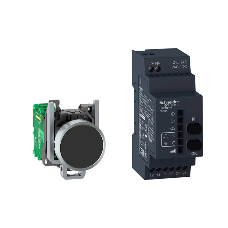 Harmony pack sans pile & sans fil - Ø22 - récepteur programmable 24Vcc - XB4RFA02 Schneider Electric