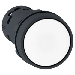 Harmony bouton-poussoir affleurant - Ø22 - blanc - 1F - XB7NA11 Schneider Electric
