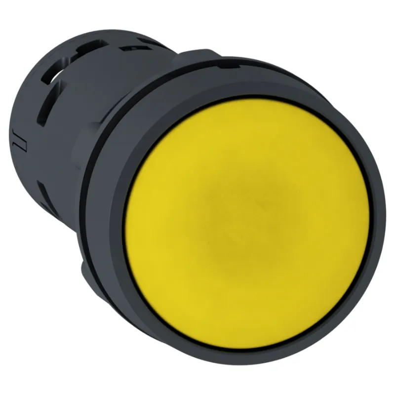 Harmony bouton-poussoir affleurant - Ø22 - jaune - 1F - XB7NA81 Schneider Electric