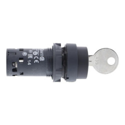 Harmony bouton-tournant - Ø22 - noir - à clé - 3 positions - 2F - XB7NG33 Schneider Electric