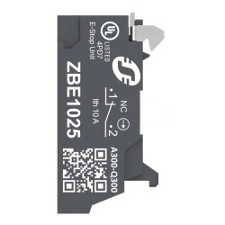 Harmony - bloc contact - 1O - raccordement push in - ZBE1025 Schneider Electric