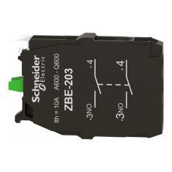 Harmony - bloc contact double - 2F - raccordement vis-étrier - ZBE203 Schneider Electric