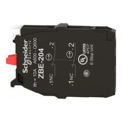 Harmony - bloc contact double - 2O - raccordement vis-étrier - ZBE204 Schneider Electric