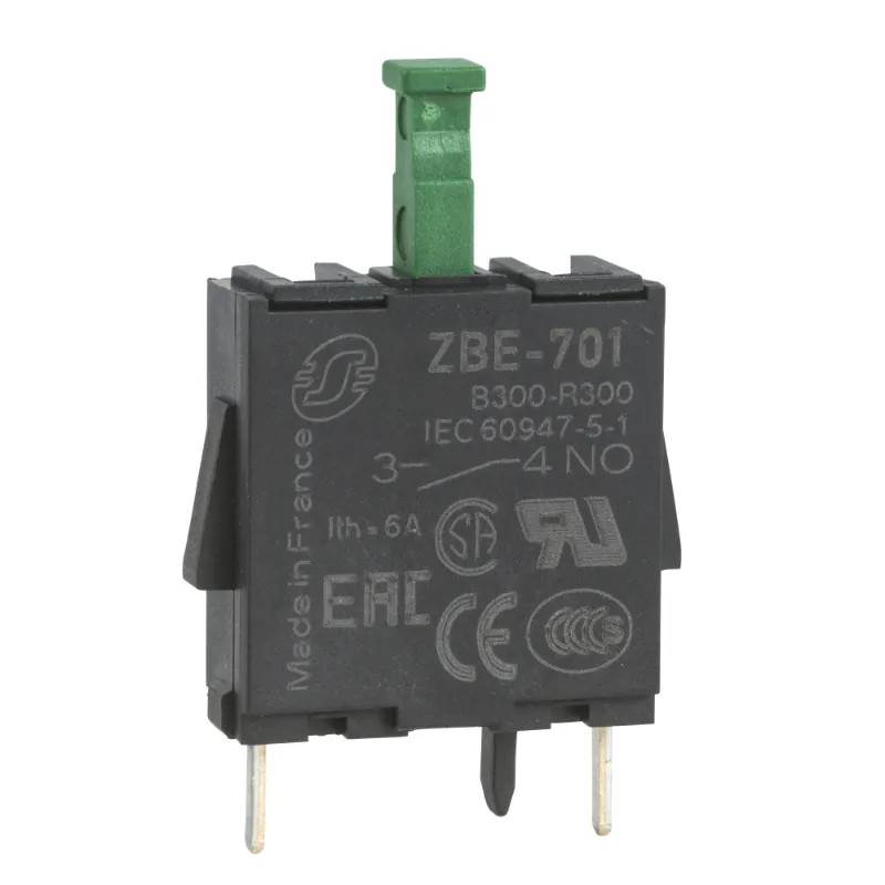 Harmony - bloc contact - 1F - raccordement sur circuit imprimé - ZBE701 Schneider Electric
