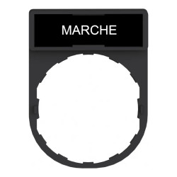 Harmony - porte-étiquette 30x40 + étiquette 'MARCHE' 8x27 - blanc/noir - ZBY2103 Schneider Electric
