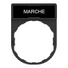 Harmony - porte-étiquette 30x40 + étiquette 'MARCHE' 8x27 - blanc/noir - ZBY2103 Schneider Electric