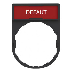 Harmony - porte-étiquette 30x40 + étiquette 'DEFAUT' 8x27 - blanc/rouge - ZBY2135 Schneider Electric