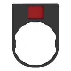 Harmony - porte-étiquette 30x40 + étiquette 'DEFAUT' 8x27 - blanc/rouge - ZBY2135 Schneider Electric