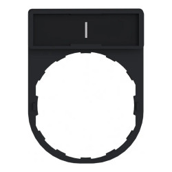 Harmony - porte-étiquette 30x40 + étiquette 'I' 8x27 - blanc/noir - ZBY2147 Schneider Electric