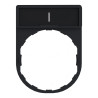 Harmony - porte-étiquette 30x40 + étiquette 'I' 8x27 - blanc/noir - ZBY2147 Schneider Electric