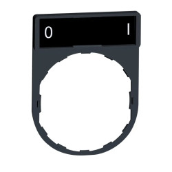 Harmony - porte-étiquette 30x40 + étiquette 'O-I' 8x27 - blanc/noir - ZBY2178 Schneider Electric