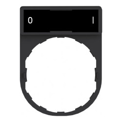 Harmony - porte-étiquette 30x40 + étiquette 'O-I' 8x27 - blanc/noir - ZBY2178 Schneider Electric