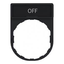 Harmony porte étiquette 30 x 40 mm standard - Ø22 - avec étiquette OFF - ZBY2312 Schneider Electric