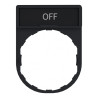 Harmony porte étiquette 30 x 40 mm standard - Ø22 - avec étiquette OFF - ZBY2312 Schneider Electric