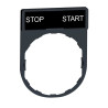 Harmony - porte-étiquette 30 x 40mm - Ø22 - avec étiquette STOP-START - ZBY2366 Schneider Electric