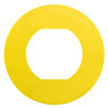 Harmony - étiquette plate - jaune - vierge - Ø60 - pour ZBZ1605 - ZBY9101M Schneider Electric