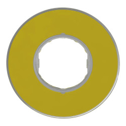 Harmony - étiquette circulaire jaune 3D - Ø60 - Arrêt Urgence - ZBY9120 Schneider Electric