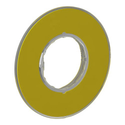 Harmony - étiquette circulaire jaune 3D sans texte - Ø60 - ZBY9121 Schneider Electric