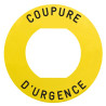 ETIQUETTE COUPURE URGENCE - ZBY9160M Schneider Electric