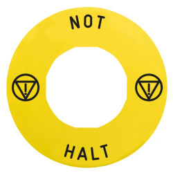 Etiquette circulaire jaun - ZBY9230T Schneider Electric