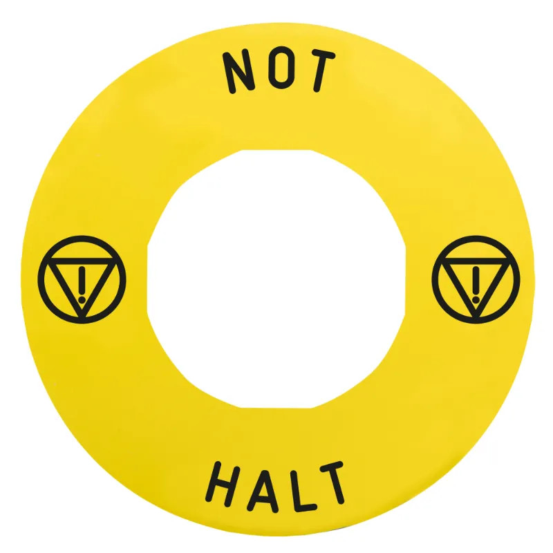 Etiquette circulaire jaun - ZBY9230T Schneider Electric