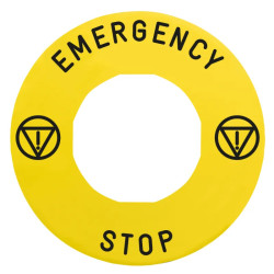 ETIQUETTE JAUNE EMERGENCY - ZBY9330T Schneider Electric