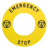 ETIQUETTE JAUNE EMERGENCY - ZBY9330T Schneider Electric