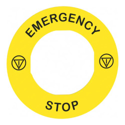 ETIQUETTE JAUNE EMERGENCY - ZBY9330T Schneider Electric