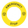 ETIQUETTE JAUNE EMERGENCY - ZBY9330T Schneider Electric